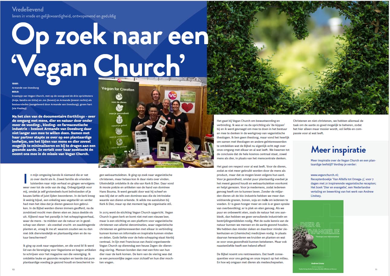 Artikel Armande in Franciscaans maandblad 2023